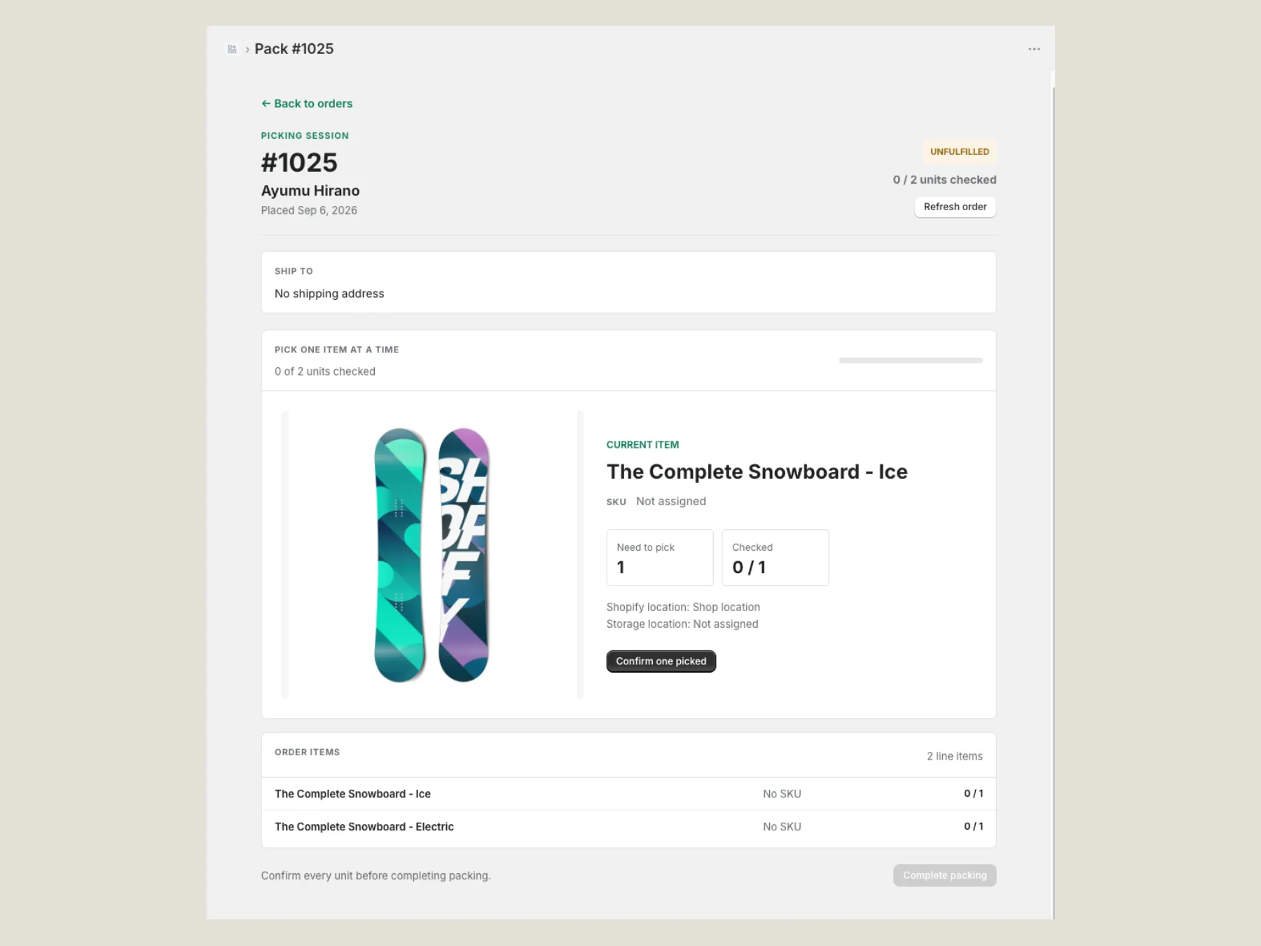 Shopify Order Picking App gallery image 2