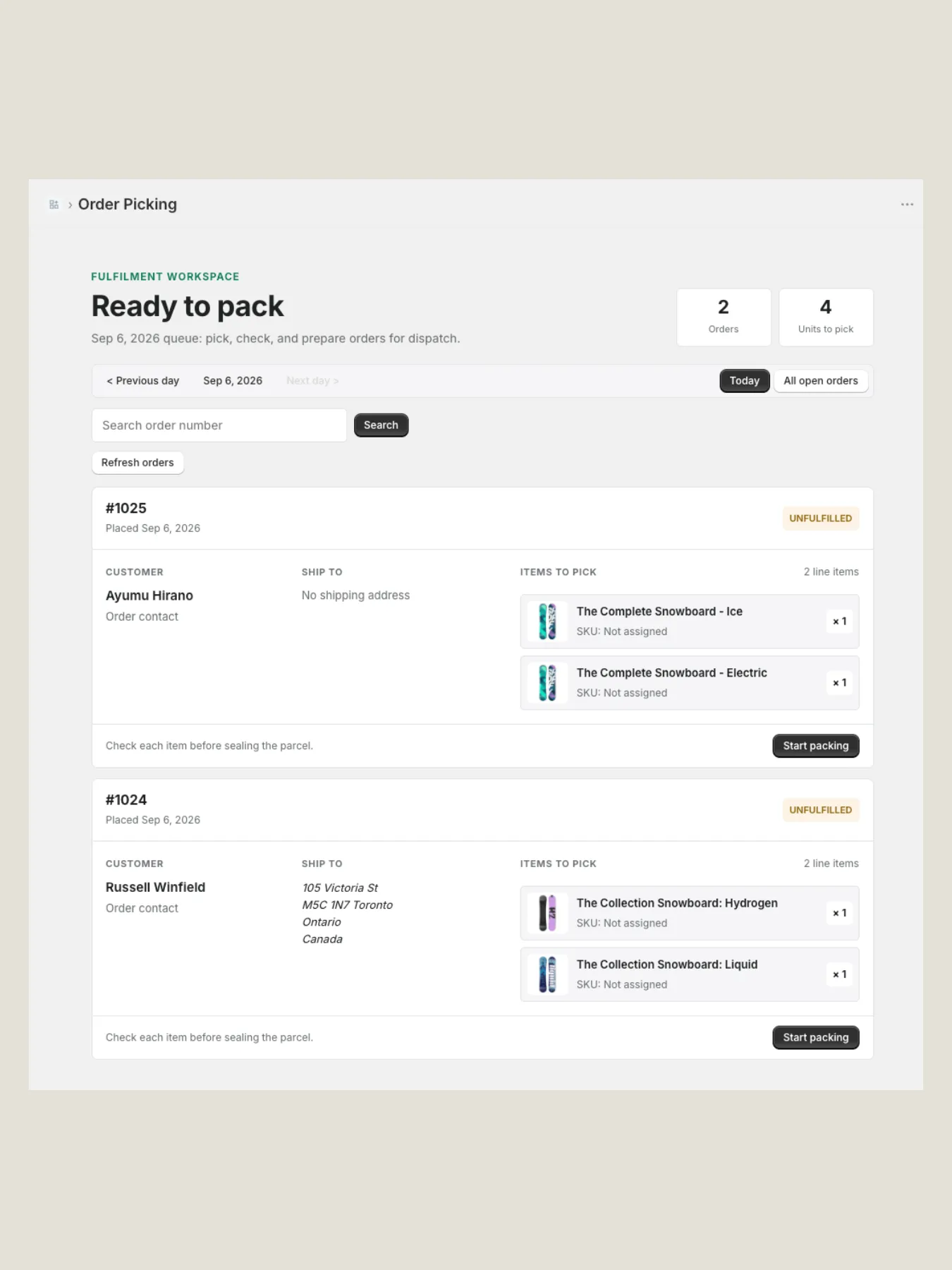 Shopify Order Picking App gallery image 1